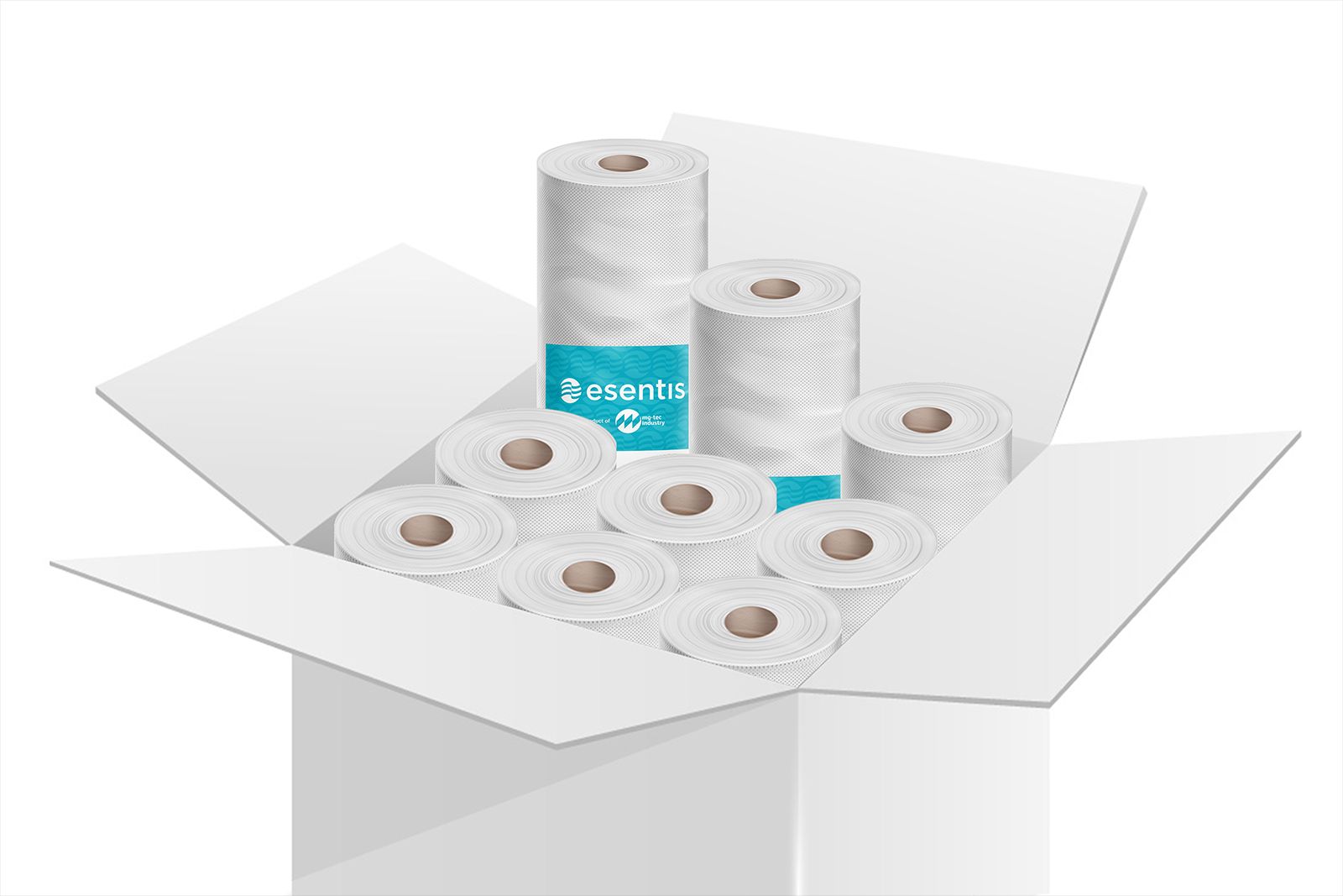 MEDICAL ROLL NEUTRAL 2-PLY, 9 ROLLS, 132 SHEETS - 50M / H=600