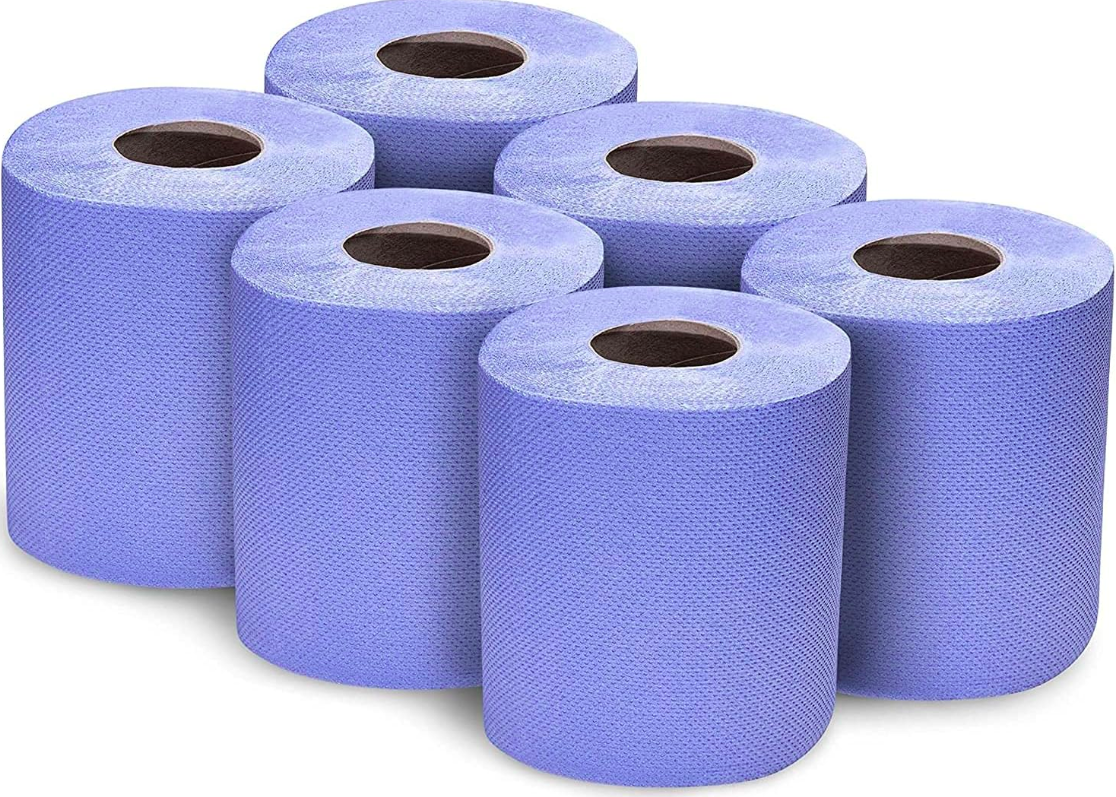 PROFESSIONAL TOWEL HP-CARE BLUE (CENTER PULL) 2-PLY,6 ROLLS,450 SHEETS-126M/TUBE=60 B2B
