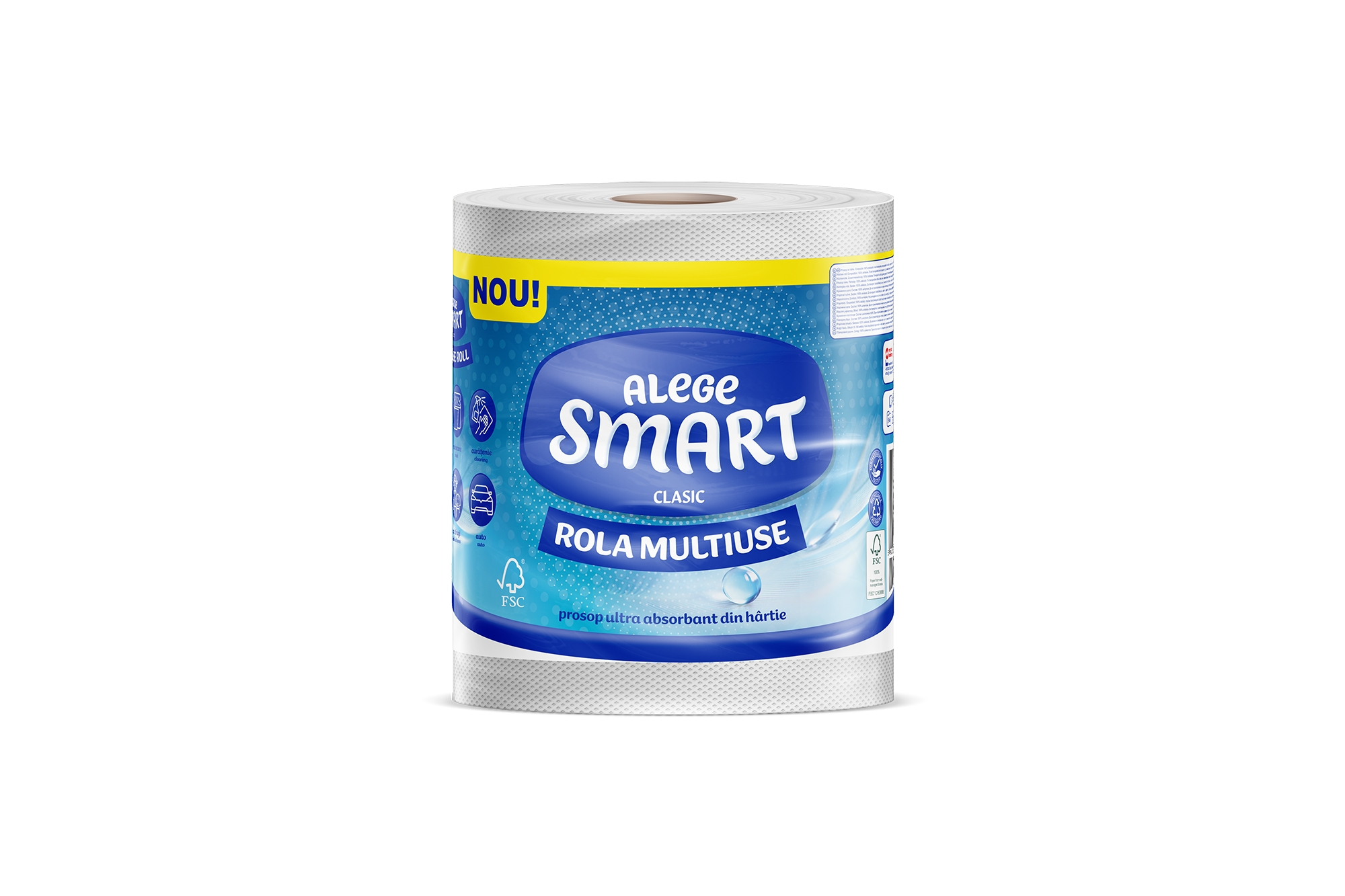 TOWEL SMART-CLASSIC 2-PLY, 1 ROLL, 190 SHEETS - 36M / SET OF 300