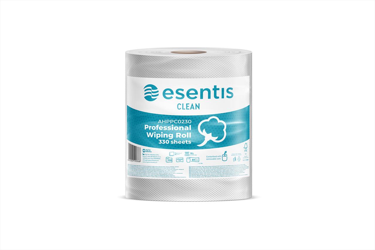 PROFESSIONAL TOWEL ESENTIS-CLEAN 2-PLY, 1 ROLL, 421 SHEETS - 80M