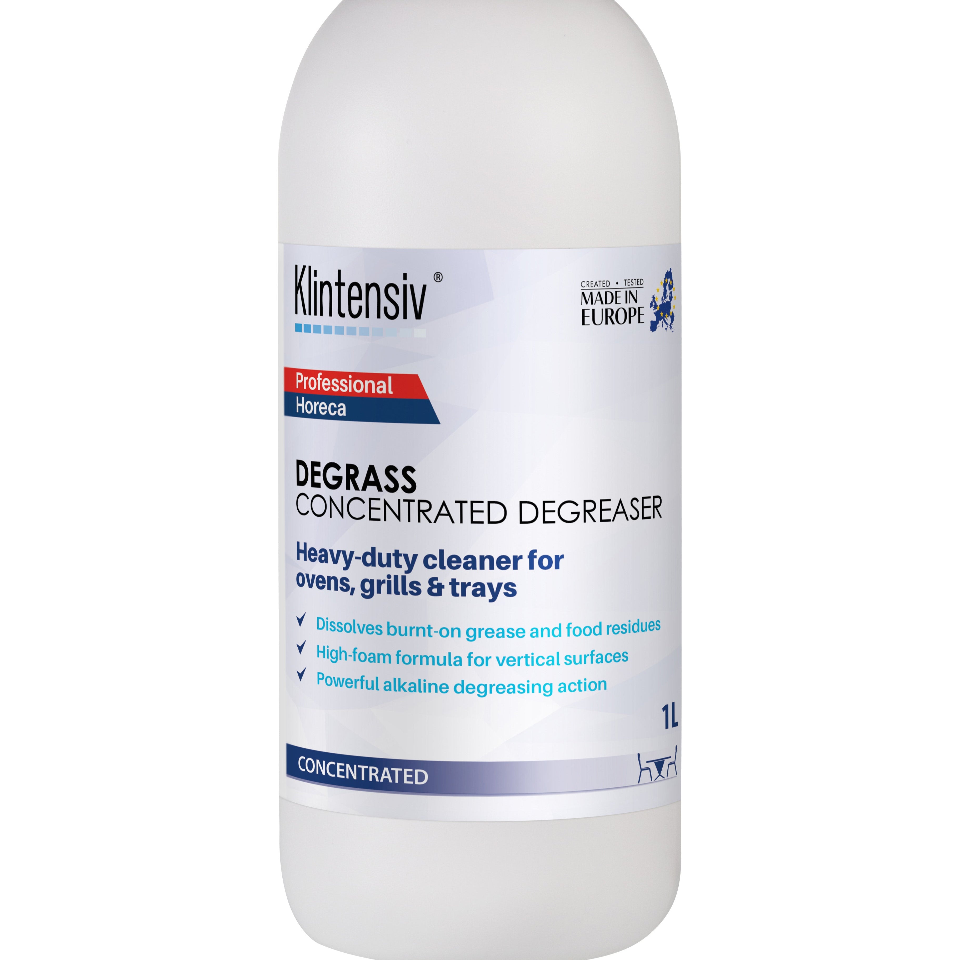 Bottle of Intensiv Degrass Concentrated Degreaser on a white background
