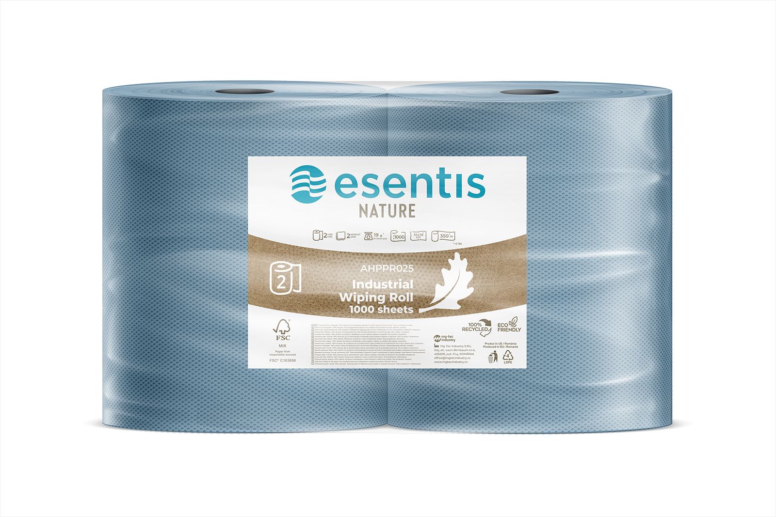 PROFESSIONAL TOWEL NEUTRAL 2-PLY, 2 ROLLS, 1000 SHEETS - 230M