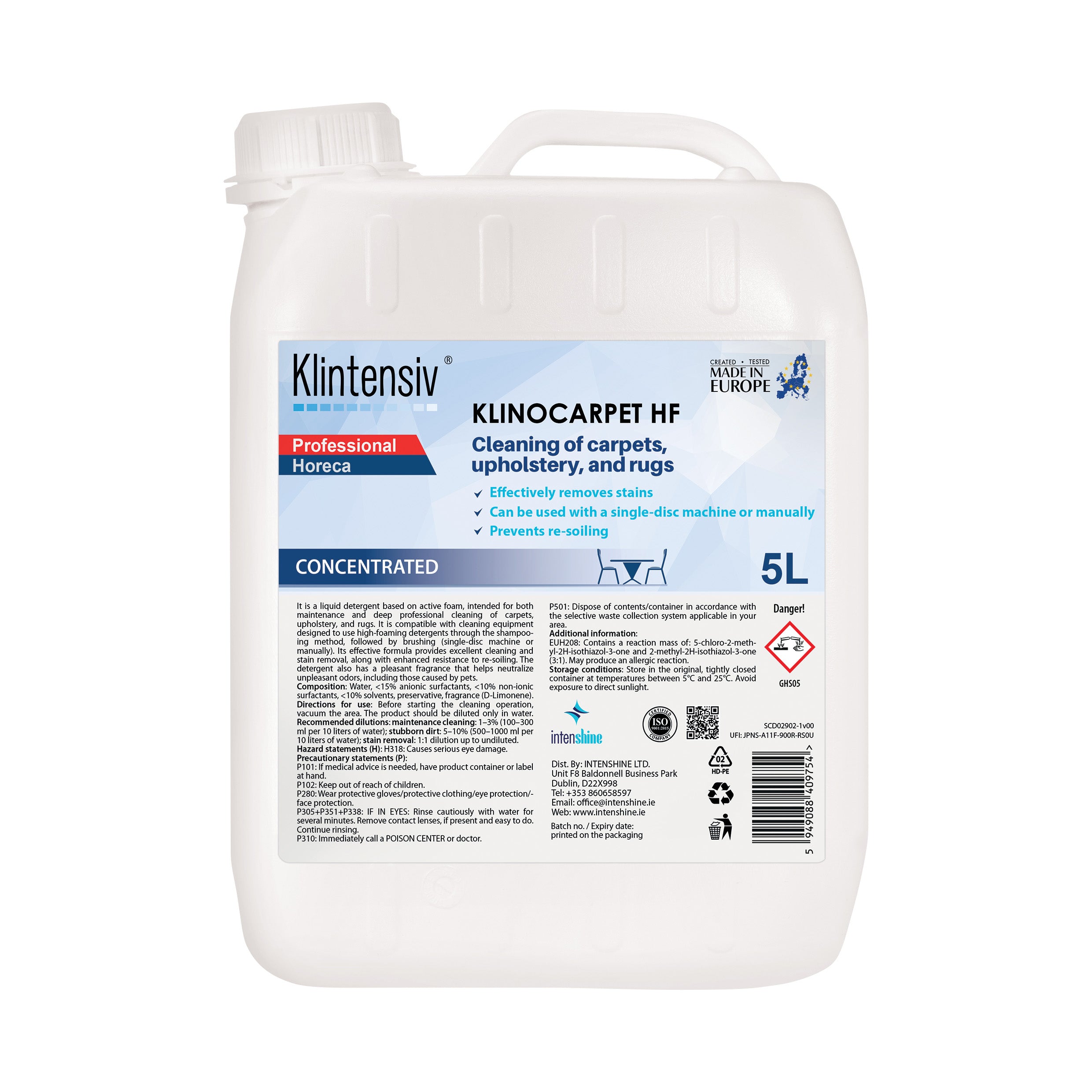KLINOCARPET HF – HIGH-FOAMING CARPET DETERGENT