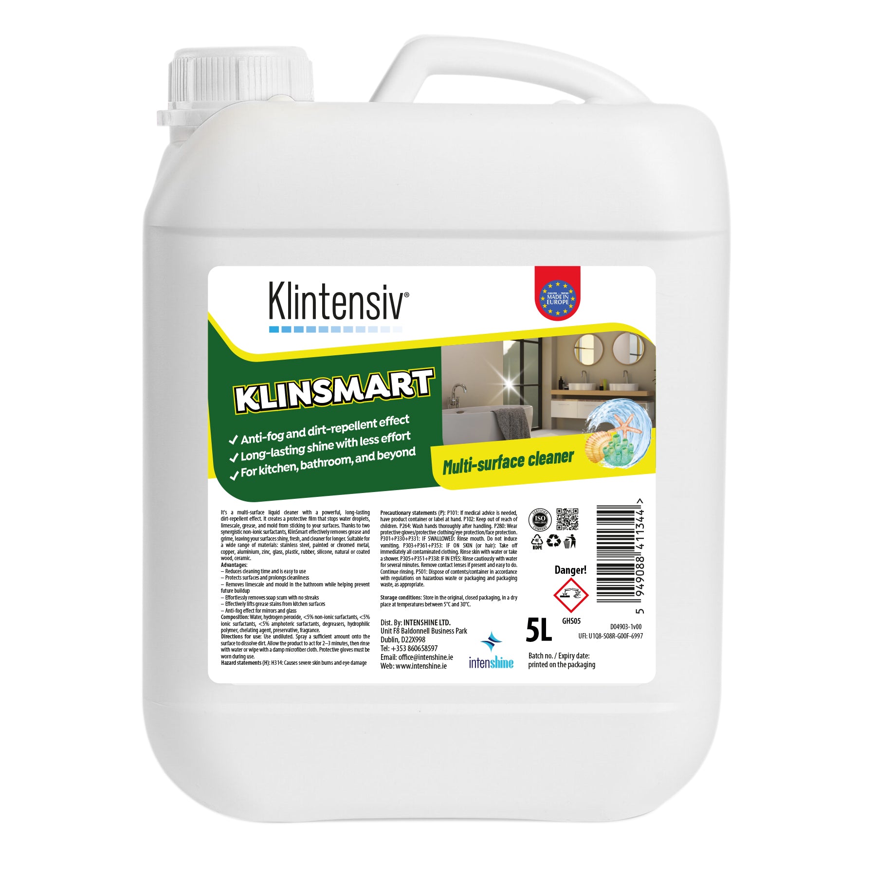 KLINSMART – MULTI-SURFACE DIRT-REPELLENT CLEANING SOLUTION